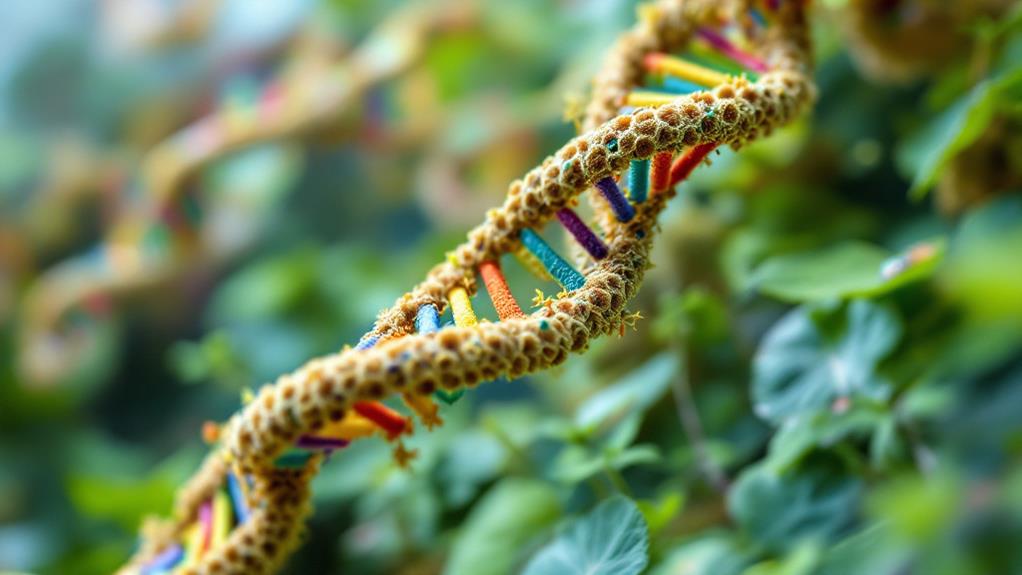 genetic information encoded in chromosomes