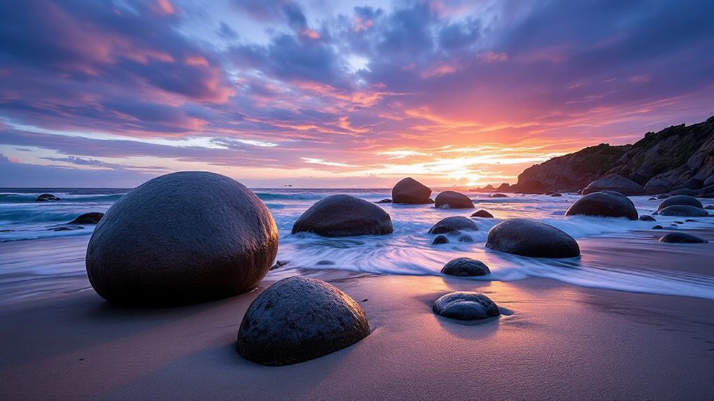 unique spherical rock formations
