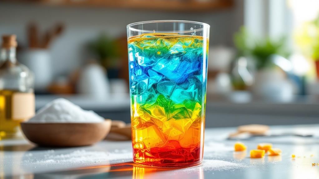 layered liquid density experiment