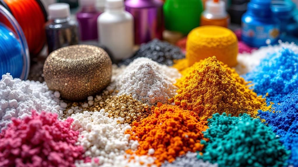 diverse materials for printing