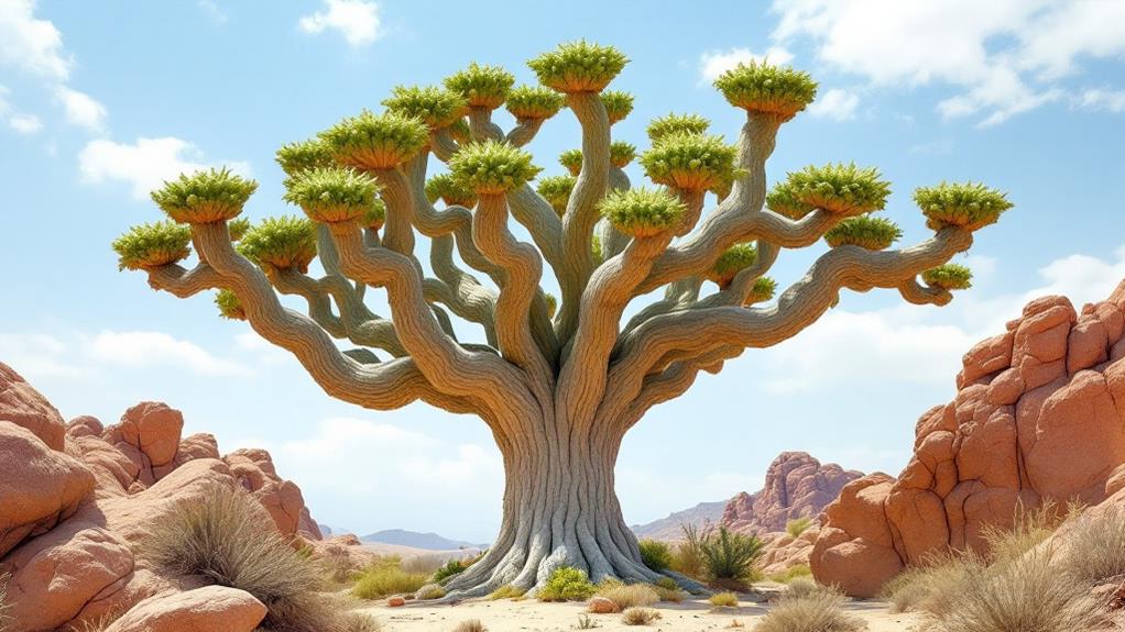 ornamental multi branched candlestick like tree