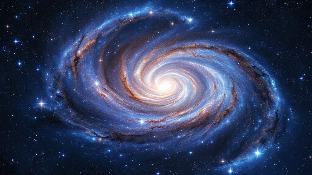 vast galactic spiral luminescence
