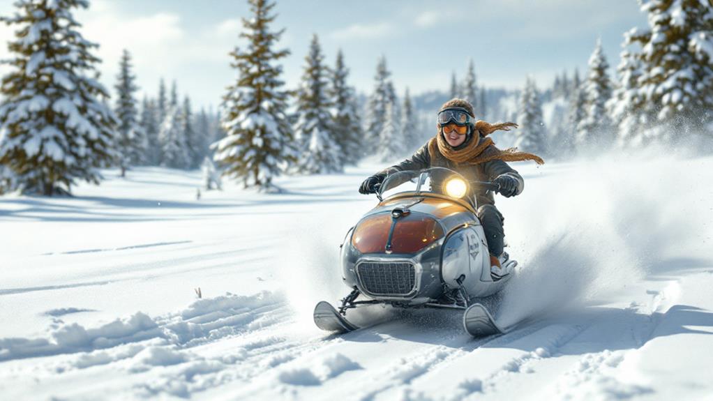 wintery snowy portable transportation