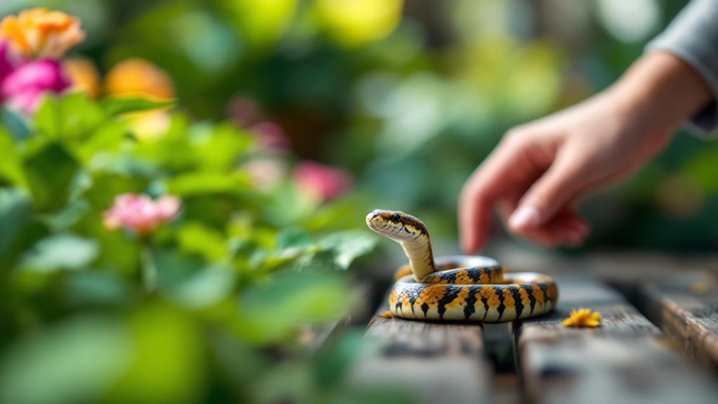 peaceful coexistence with harmless snakes