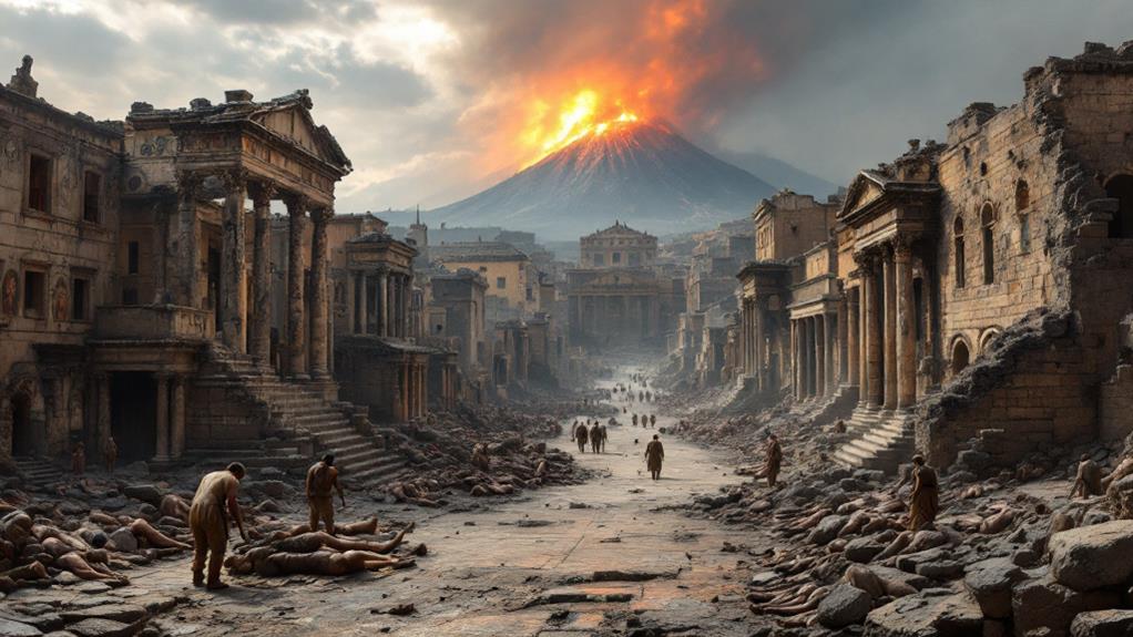 buried under volcanic ash