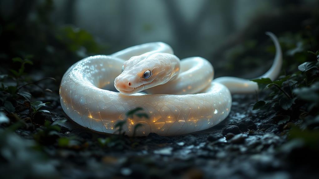 ethereal serpents haunt translucent visage