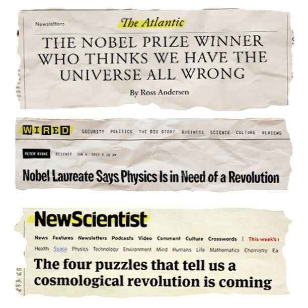 Major publications reporting calls for a revolution in physics and cosmology.