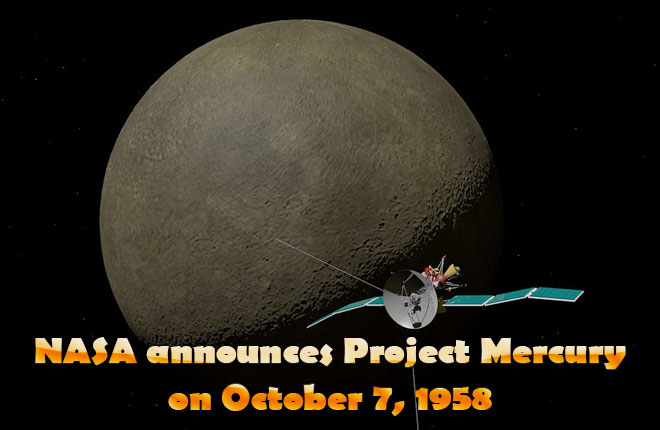 NASA-announces-Project-Mercury-on-October-7-1958