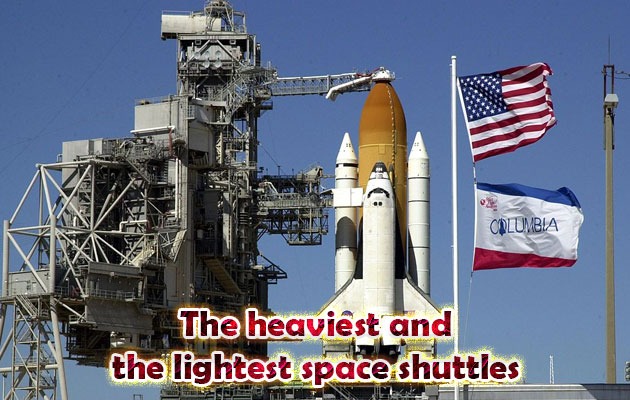 The heaviest and the lightest space shuttles
