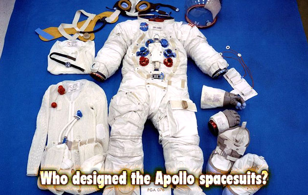 Who designed the Apollo spacesuits?