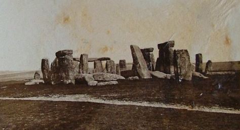 An old photograph of Stonehenge taken in July 1877