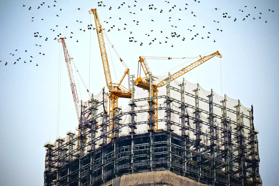 Image showing cranes on a construction site. 