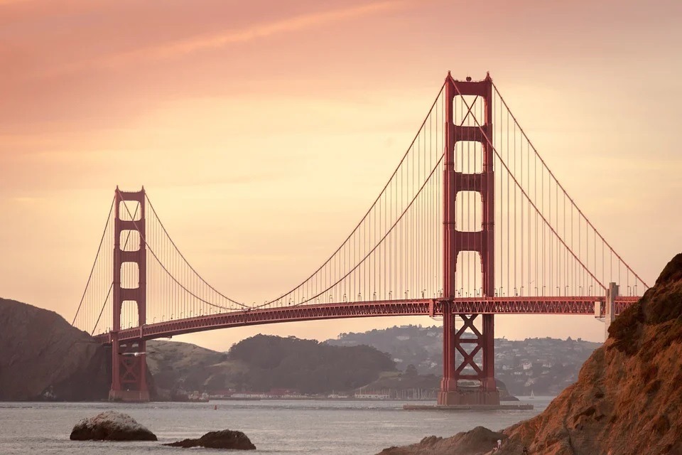Image showing the Golden Gate bridge of San Francisco.