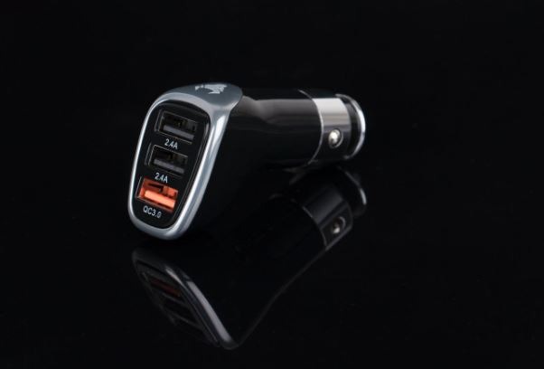 black-and-silver-car-charger