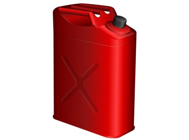 red-gasoline-container